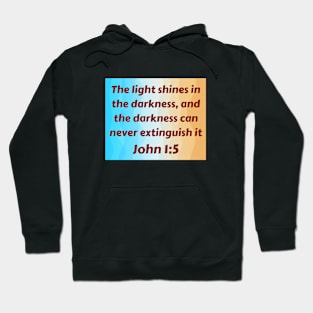 Bible Verse John 1:5 Hoodie